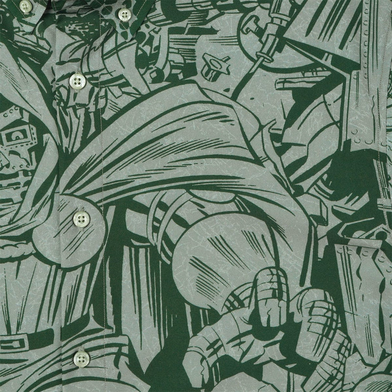 RSVLTS Impending Doom KUNUFLEX Short Sleeve Shirt in Green — detail 3