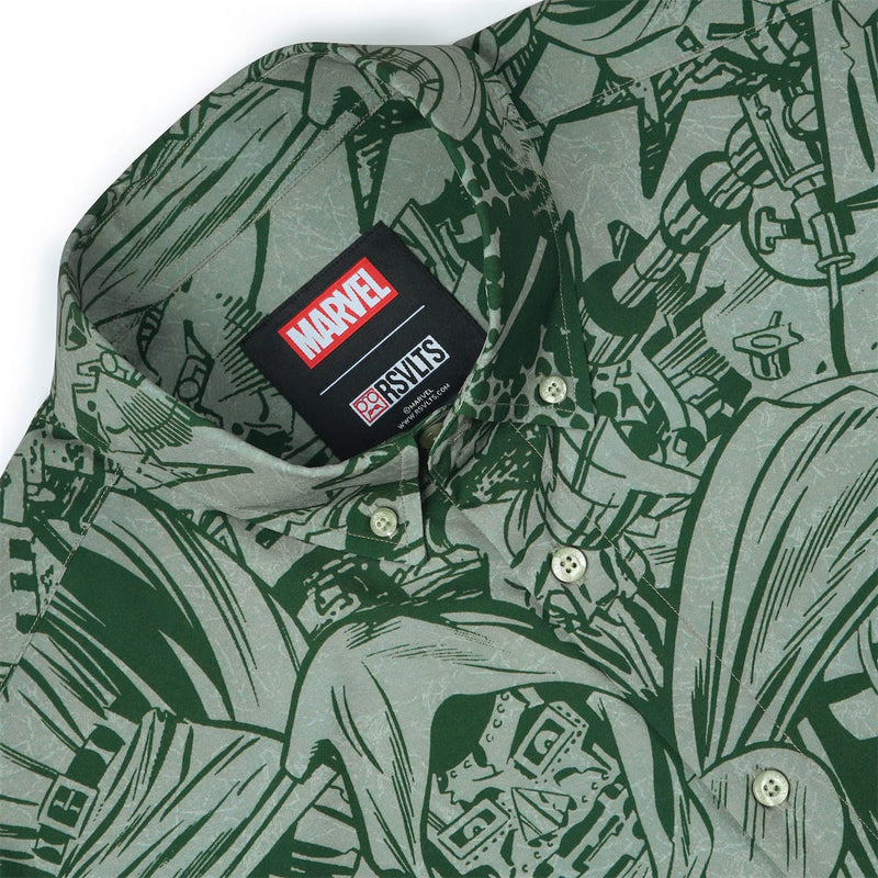 RSVLTS Impending Doom KUNUFLEX Short Sleeve Shirt in Green — detail 5