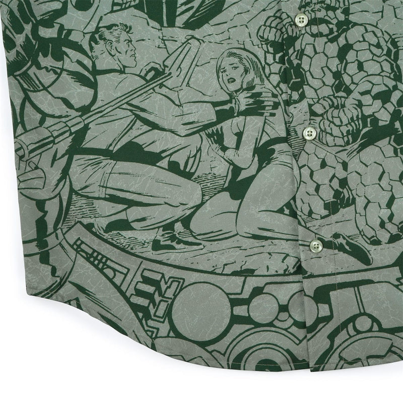 RSVLTS Impending Doom KUNUFLEX Short Sleeve Shirt in Green — detail 7