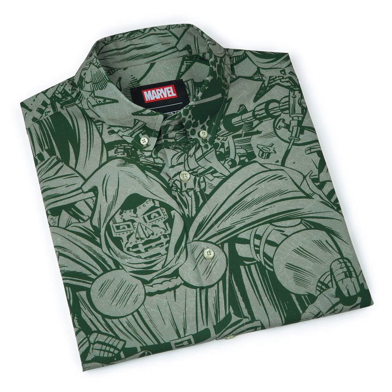 RSVLTS Impending Doom KUNUFLEX Short Sleeve Shirt in Green — detail 8