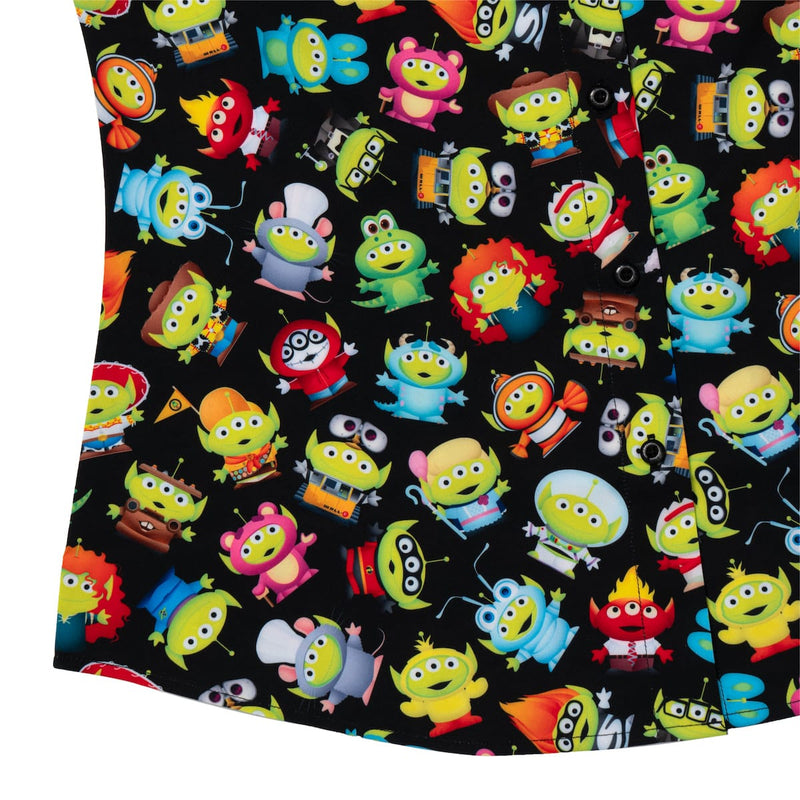 RSVLTS Cosmic Costumes Women's KUNUFLEX Short Sleeve Shirt in Black — detail 7