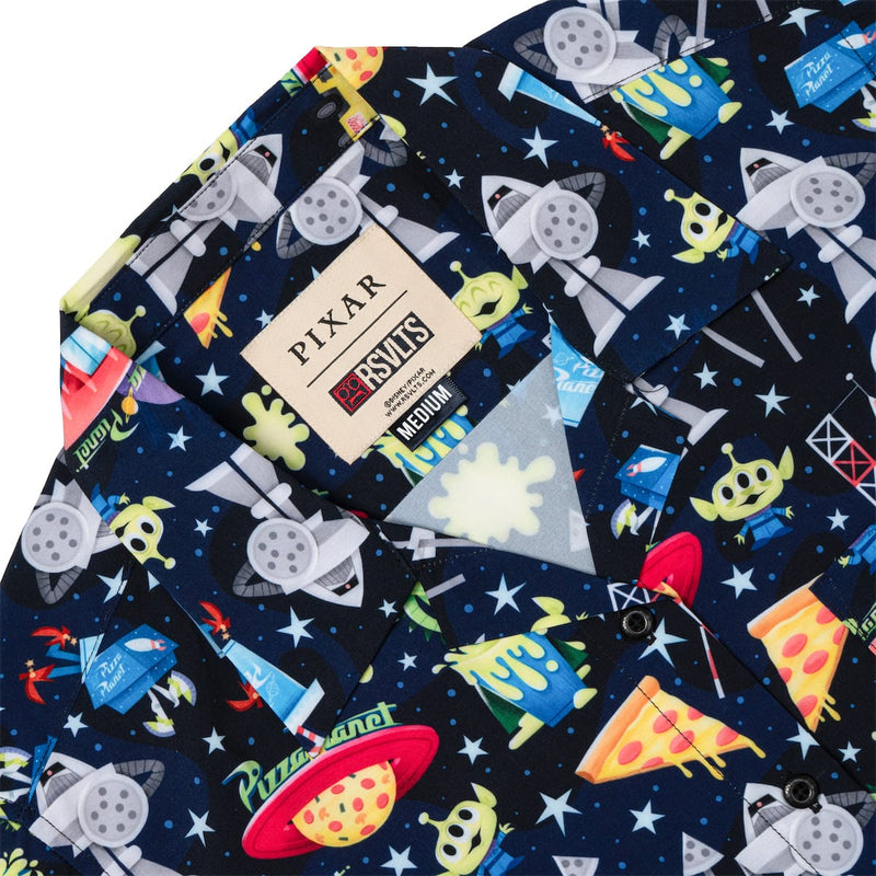 RSVLTS What a Spaceport! Women's KUNUFLEX Short Sleeve Shirt in Black — detail 3