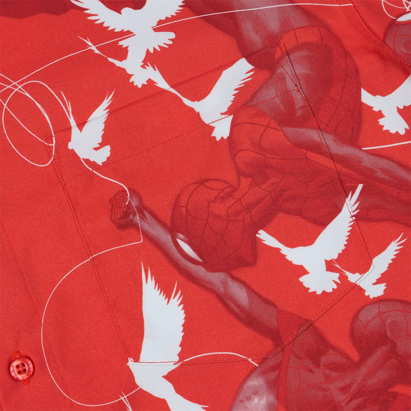 RSVLTS Frequent-Flyer Miles & Peter KUNUFLEX Short Sleeve Shirt in Red — detail 3