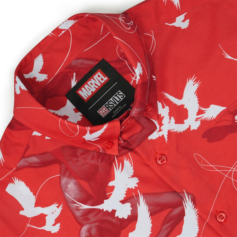 RSVLTS Frequent-Flyer Miles & Peter KUNUFLEX Short Sleeve Shirt in Red — detail 6
