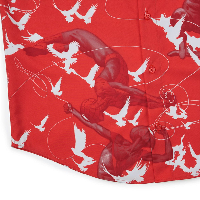 RSVLTS Frequent-Flyer Miles & Peter KUNUFLEX Short Sleeve Shirt in Red — detail 7