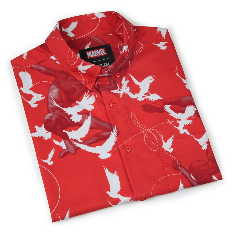 RSVLTS Frequent-Flyer Miles & Peter KUNUFLEX Short Sleeve Shirt in Red — detail 8