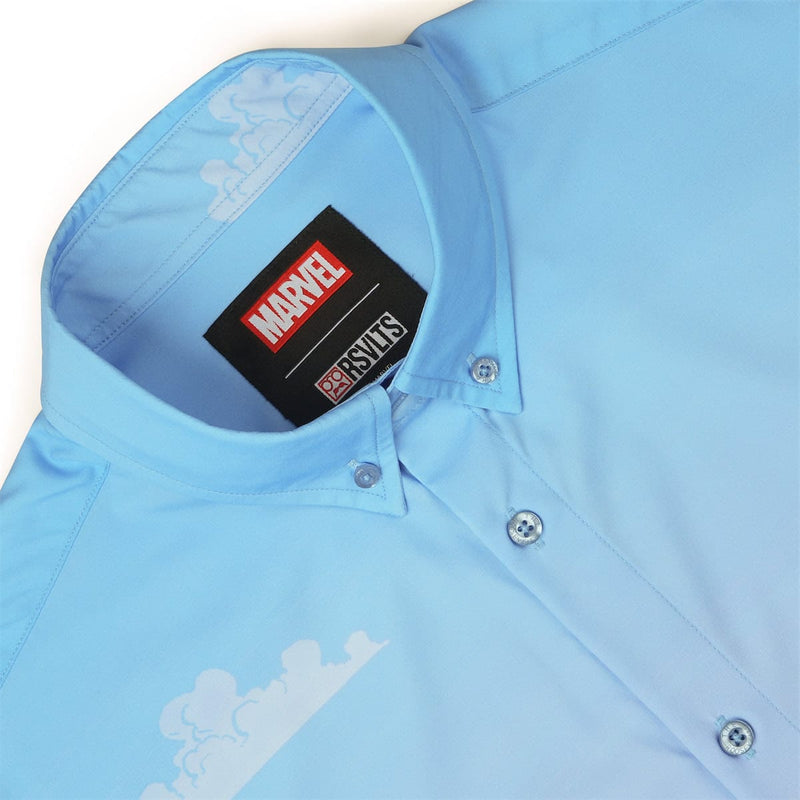 RSVLTS Skyline Slingin' KUNUFLEX Short Sleeve Shirt in Blue — detail 5