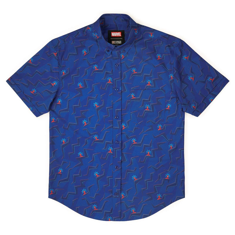 RSVLTS High Alert KUNUFLEX Short Sleeve Shirt in Blue — detail 5