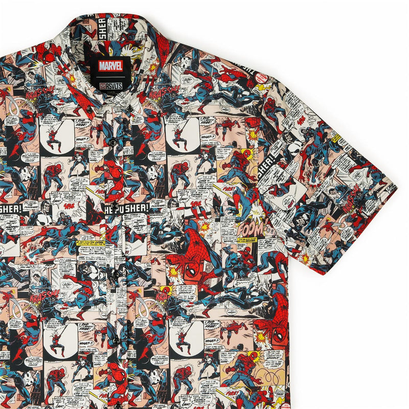 RSVLTS Punishing Panels KUNUFLEX Short Sleeve Shirt in Multicolor — front view