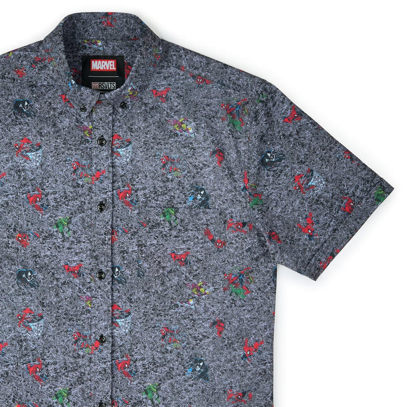 RSVLTS Tensile Torment KUNUFLEX Short Sleeve Shirt in Gray — front view
