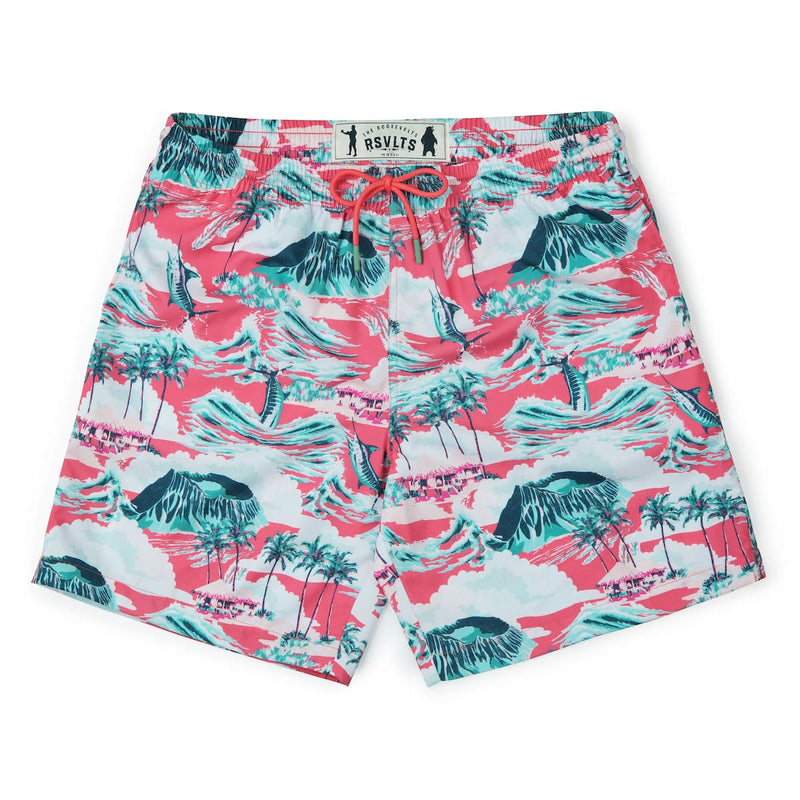 RSVLTS Marlin, P.I. Hybrid Shorts in Pink — detail 2