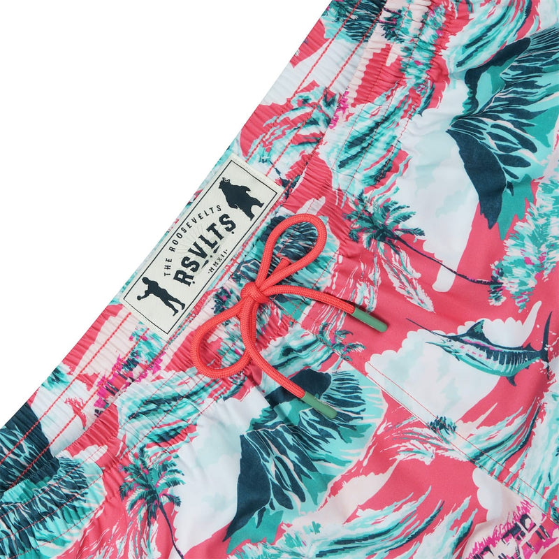 RSVLTS Marlin, P.I. Hybrid Shorts in Pink — detail 3