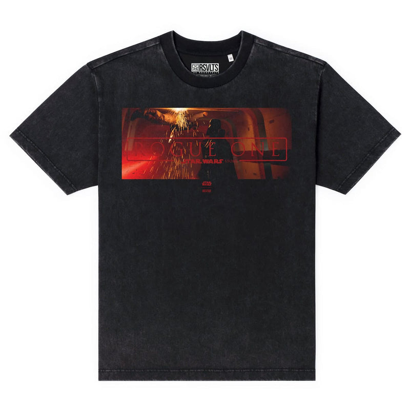 RSVLTS Raise the Roof Vintage Crewneck Tee in Black — front view