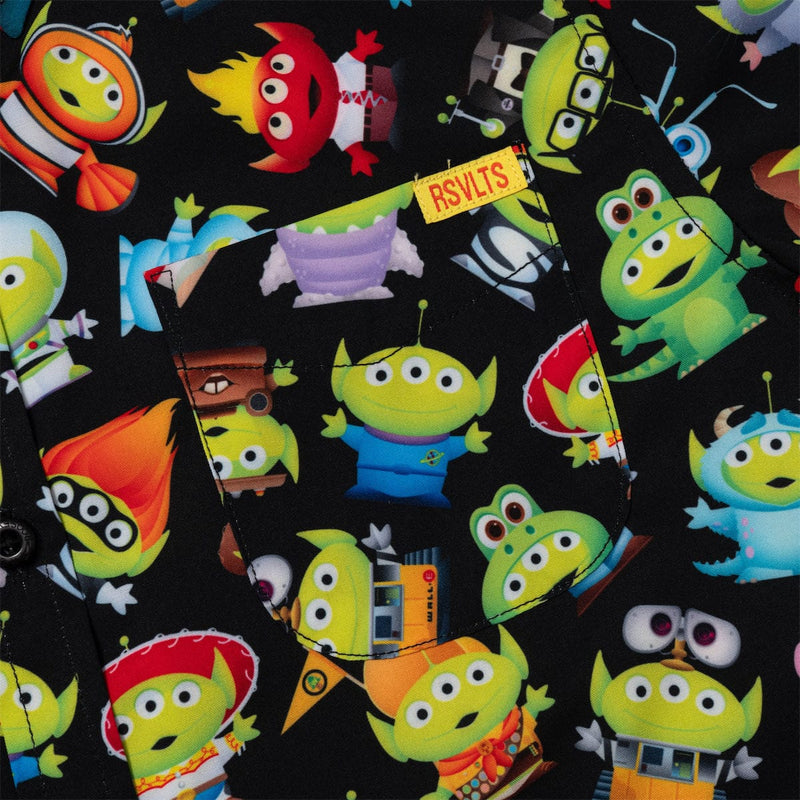 RSVLTS Cosmic Costumes Youth KUNUFLEX Short Sleeve Shirt in Black — detail 2