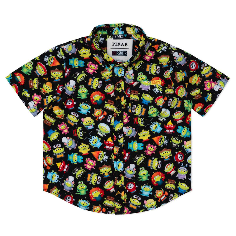 RSVLTS Cosmic Costumes Preschool KUNUFLEX Short Sleeve Shirt in Black — detail 2