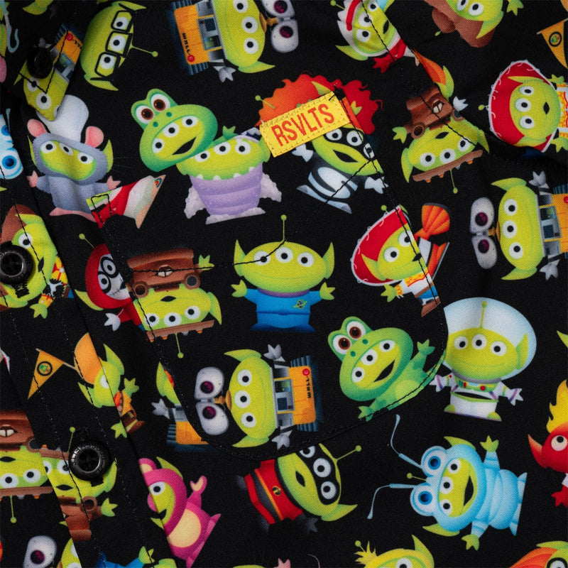 RSVLTS Cosmic Costumes Preschool KUNUFLEX Short Sleeve Shirt in Black — detail 3