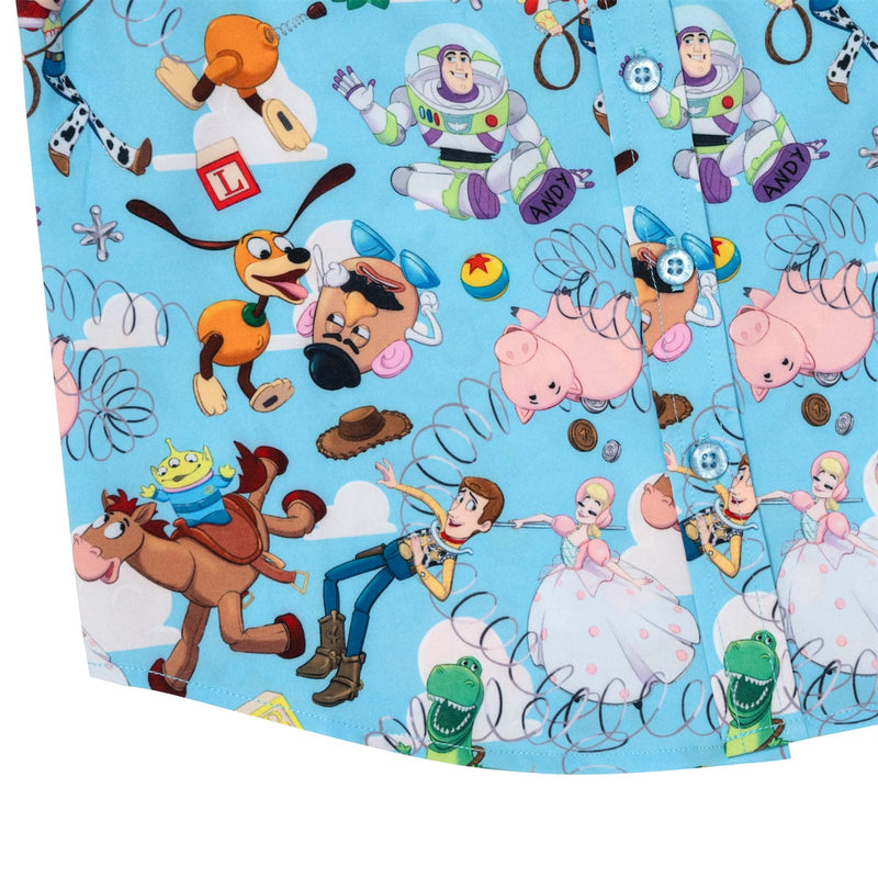 RSVLTS Andy's Toy Box Preschool KUNUFLEX Short Sleeve Shirt in Blue — detail 5