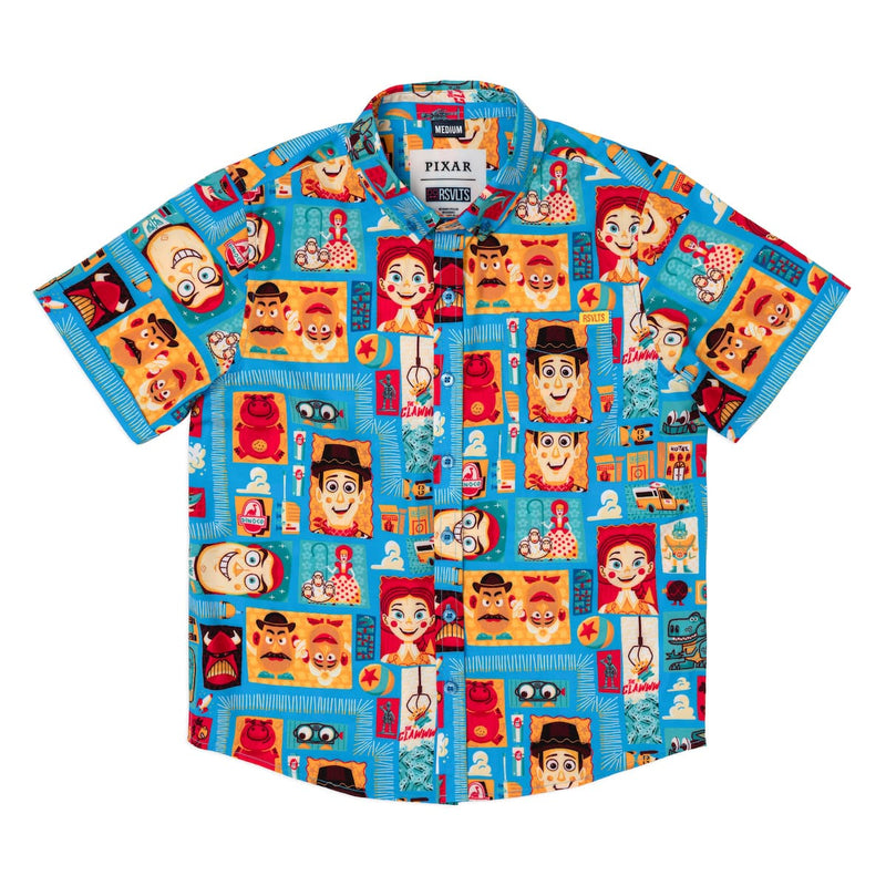 RSVLTS Woodcut Woody & Friends Youth KUNUFLEX Short Sleeve Shirt — front view