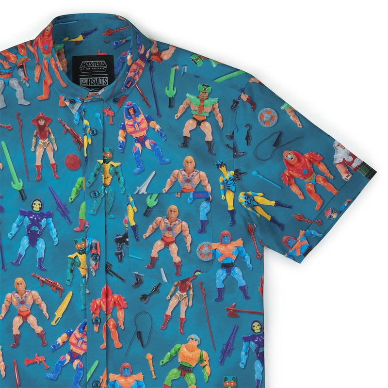 RSVLTS Figures Sold Separately KUNUFLEX Short Sleeve Shirt in Blue — front view