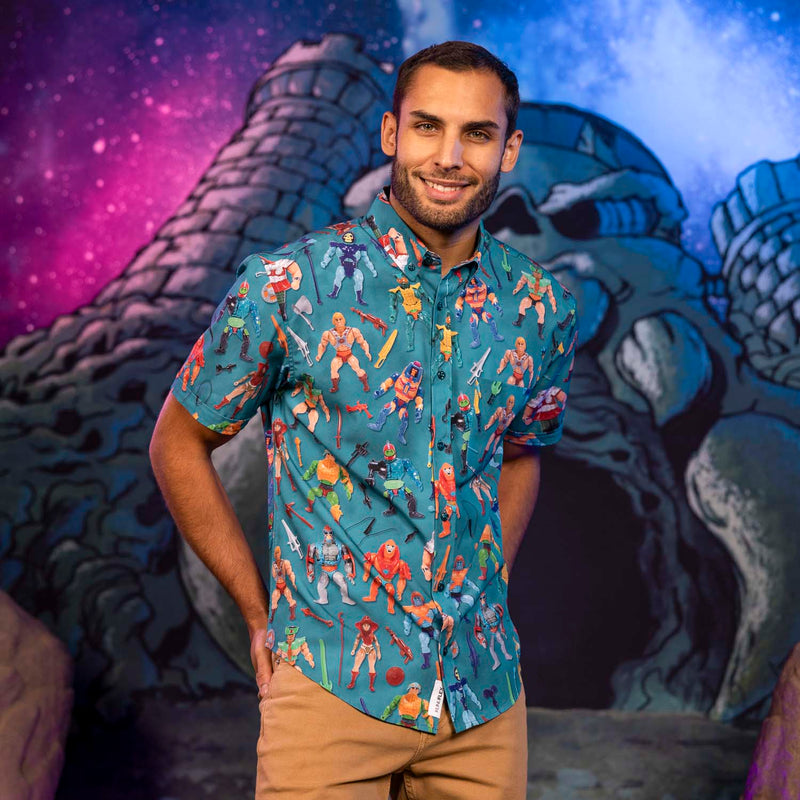 RSVLTS Figures Sold Separately KUNUFLEX Short Sleeve Shirt in Blue — detail 2