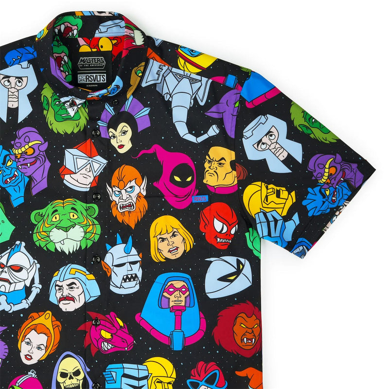 RSVLTS Faces of the Fight KUNUFLEX Short Sleeve Shirt in Black — front view