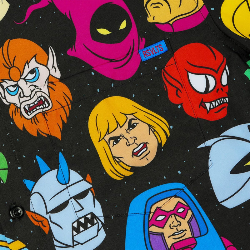 RSVLTS Faces of the Fight KUNUFLEX Short Sleeve Shirt in Black — detail 3