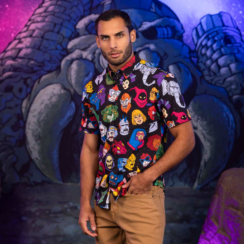 RSVLTS Faces of the Fight KUNUFLEX Short Sleeve Shirt in Black — detail 4