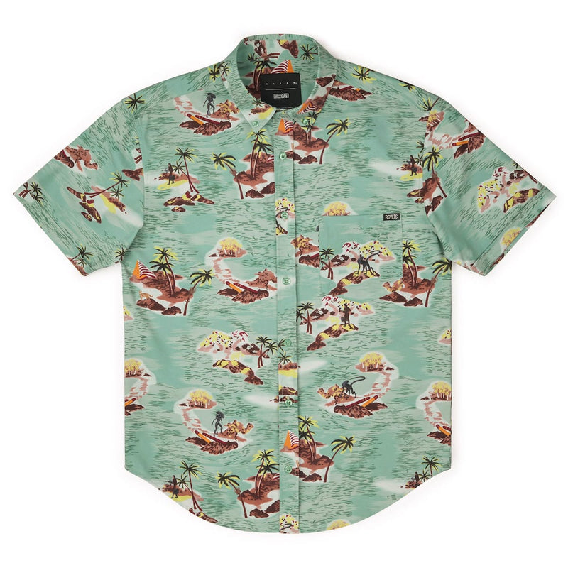RSVLTS The Brett KUNUFLEX Short Sleeve Shirt in Green — detail 5