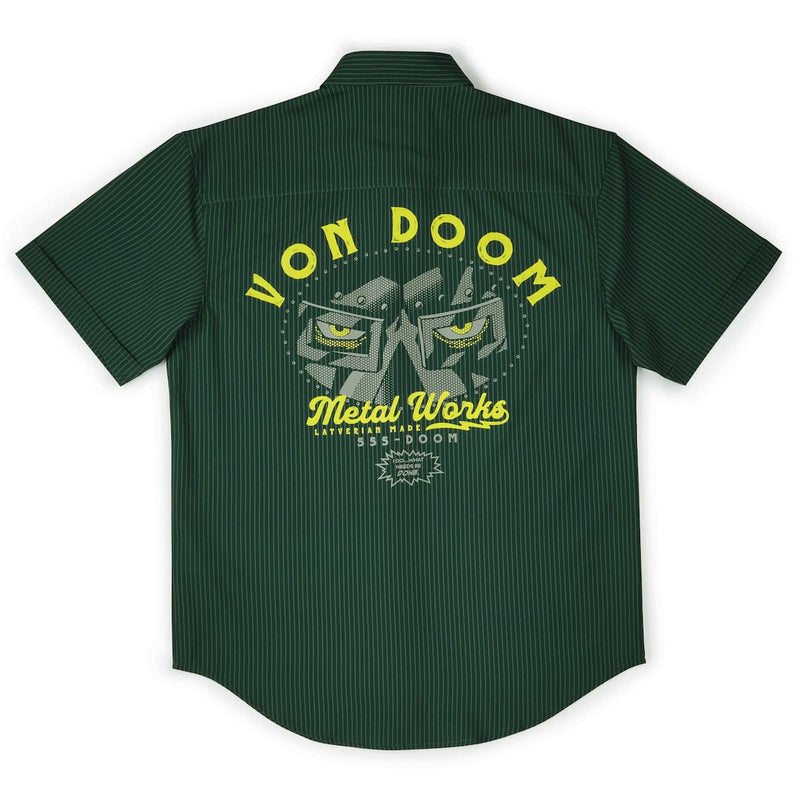 RSVLTS Von Doom Metal Works KUNUFLEX Short Sleeve Shirt in Green — detail 2