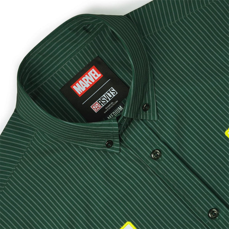 RSVLTS Von Doom Metal Works KUNUFLEX Short Sleeve Shirt in Green — detail 9