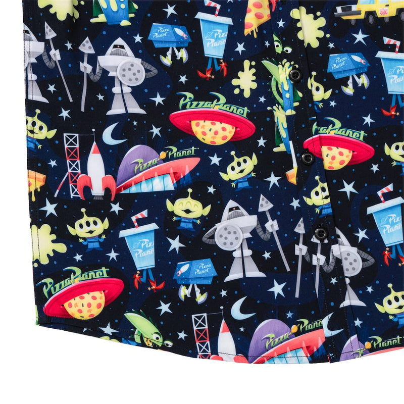 RSVLTS What a Spaceport! Youth KUNUFLEX Short Sleeve Shirt in Black — detail 4