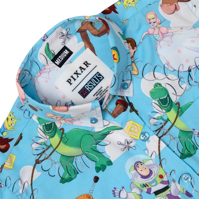 RSVLTS Andy's Toy Box Youth KUNUFLEX Short Sleeve Shirt in Blue — detail 3