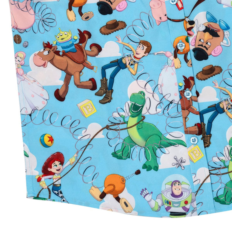 RSVLTS Andy's Toy Box Youth KUNUFLEX Short Sleeve Shirt in Blue — detail 4