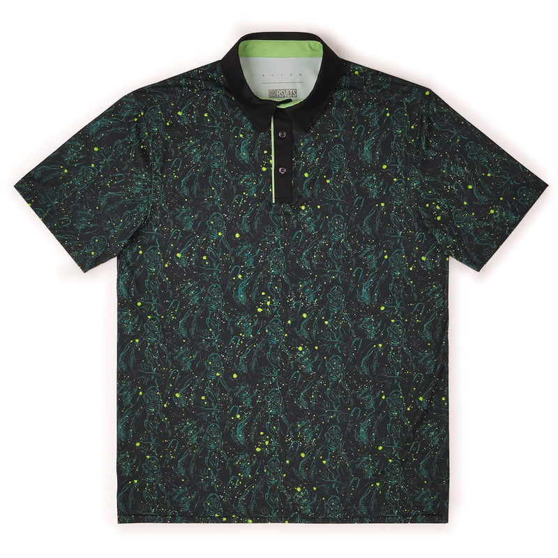 RSVLTS Acid Reign All-Day Polo in Black — front view