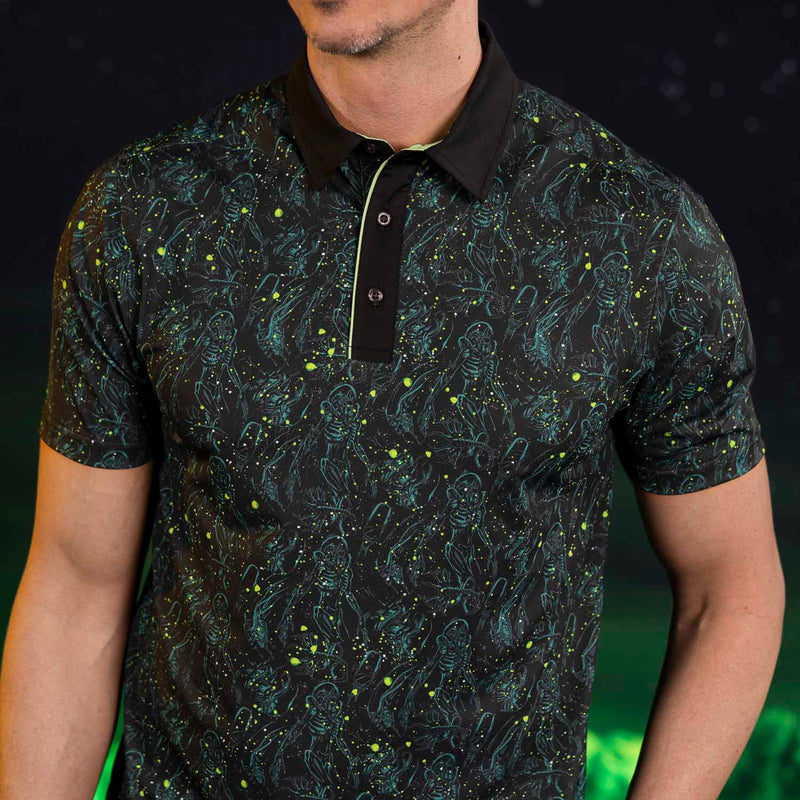 RSVLTS Acid Reign All-Day Polo in Black — detail 4