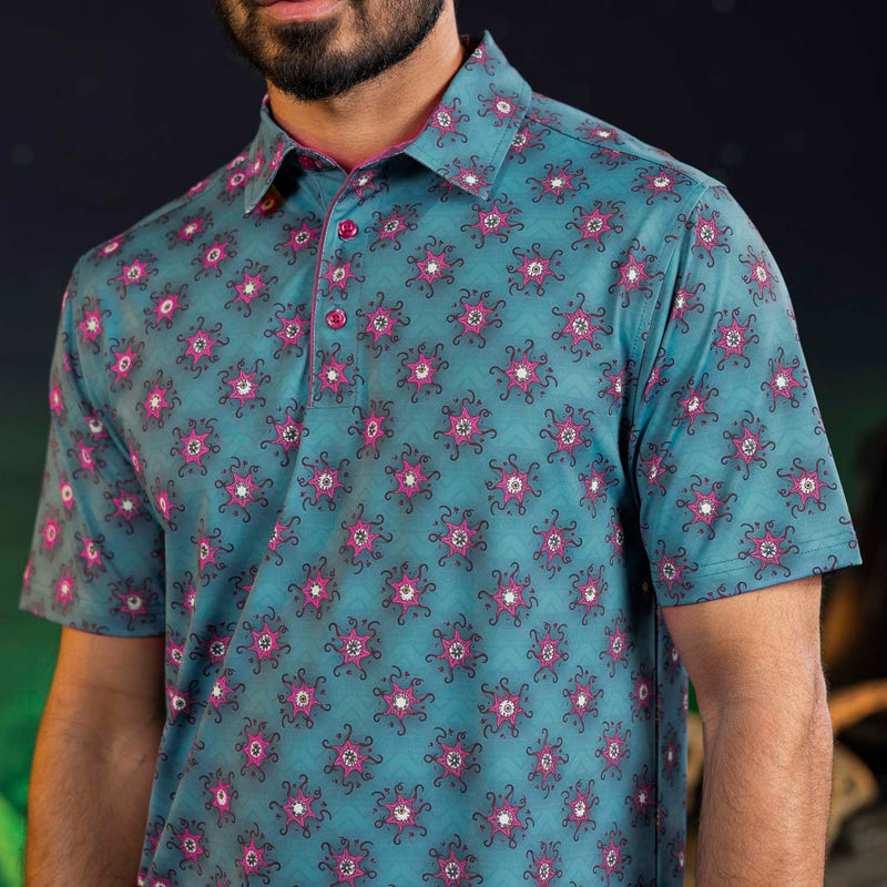 RSVLTS Eye for an Eye All-Day Polo in Blue — detail 4
