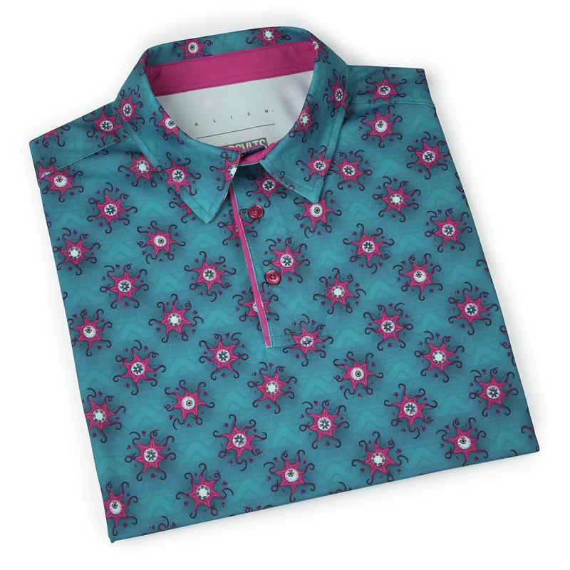 RSVLTS Eye for an Eye All-Day Polo in Blue — detail 7