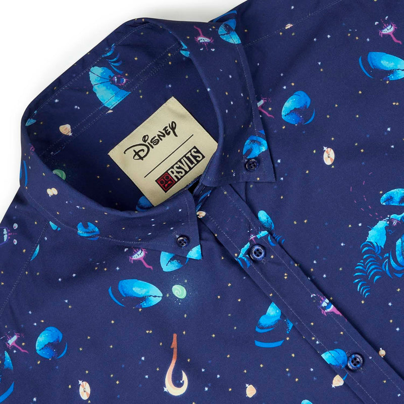 RSVLTS I’d Rather Be Shiny KUNUFLEX Short Sleeve Shirt in Blue — detail 6