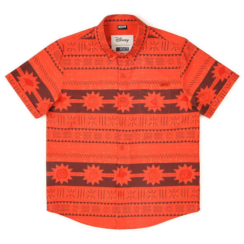RSVLTS Daughter of the Sea Youth KUNUFLEX Short Sleeve Shirt in Orange — detail 2