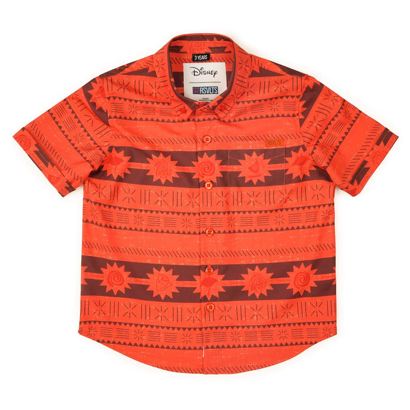 RSVLTS Daughter of the Sea Preschool KUNUFLEX Short Sleeve Shirt in Orange — front view