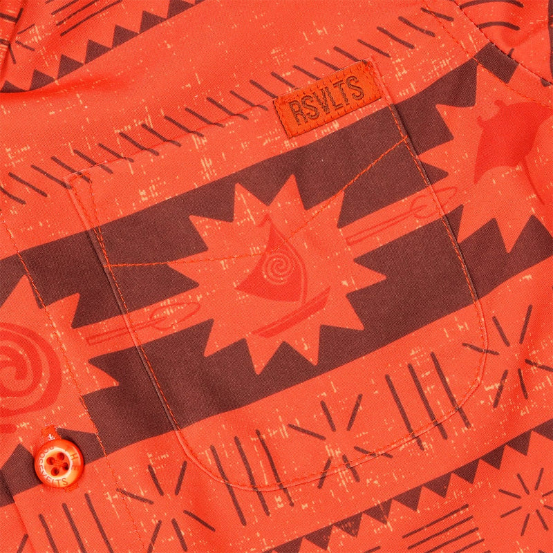 RSVLTS Daughter of the Sea Preschool KUNUFLEX Short Sleeve Shirt in Orange — detail 2