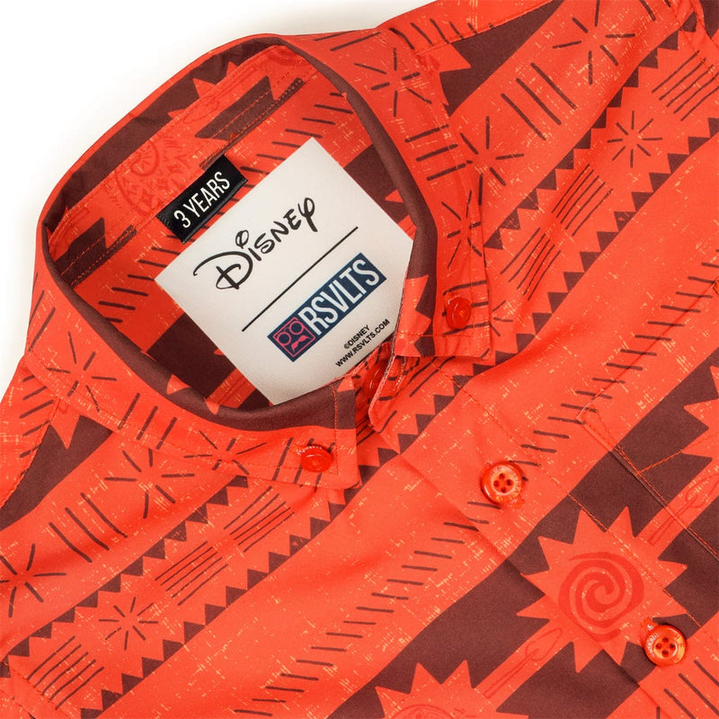 RSVLTS Daughter of the Sea Preschool KUNUFLEX Short Sleeve Shirt in Orange — detail 3