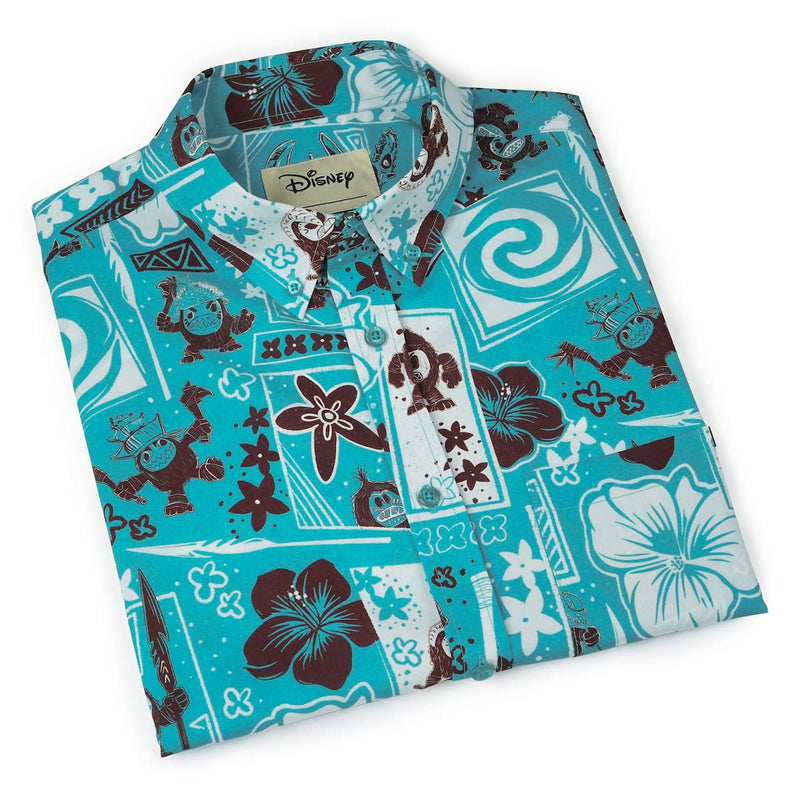 RSVLTS Fear the Kakamora KUNUFLEX Short Sleeve Shirt in Blue — detail 8