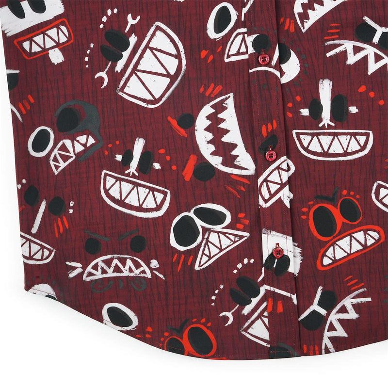 RSVLTS COCONUTS! KUNUFLEX Short Sleeve Shirt in Red — detail 8
