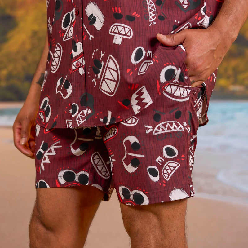 RSVLTS COCONUTS! Hybrid Shorts in Red — detail 2