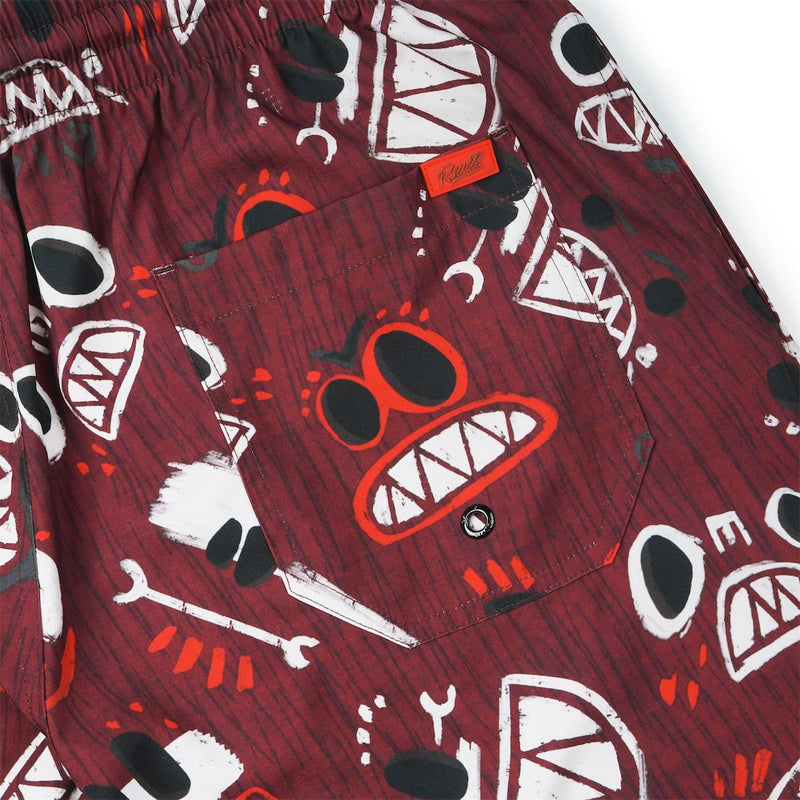 RSVLTS COCONUTS! Hybrid Shorts in Red — detail 4