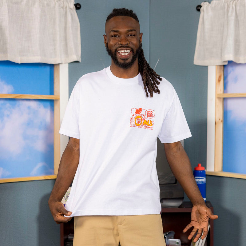 RSVLTS Al’s Toy Barn Vintage Crewneck Tee in White — detail 2