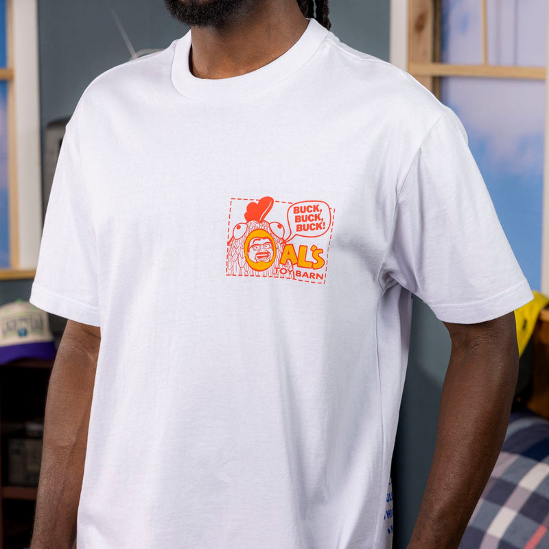 RSVLTS Al’s Toy Barn Vintage Crewneck Tee in White — detail 3