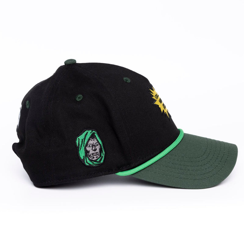 RSVLTS What Needs Be Done 5-Panel Curved Brim Hat in Black — detail 3