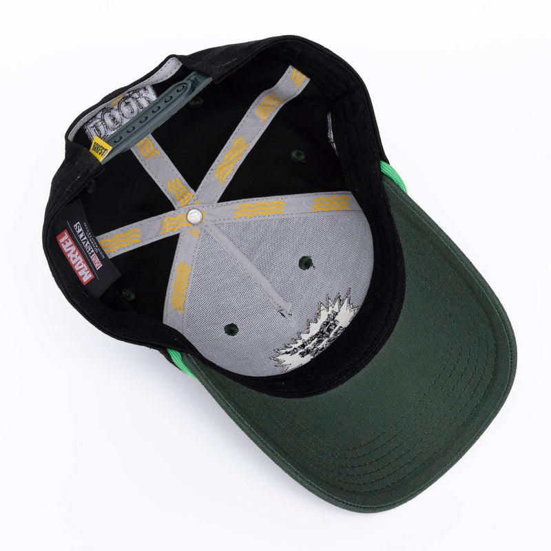 RSVLTS What Needs Be Done 5-Panel Curved Brim Hat in Black — detail 6